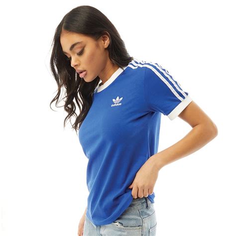 blaues adidas t shirt damen|Shoppe blaue adidas T.